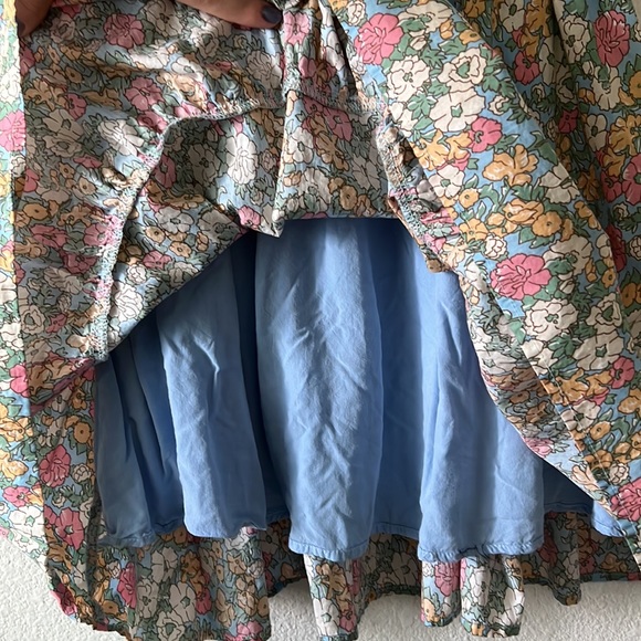 SOLD 💐 Entro floral print cotton Dress size L - Picture 7 of 10